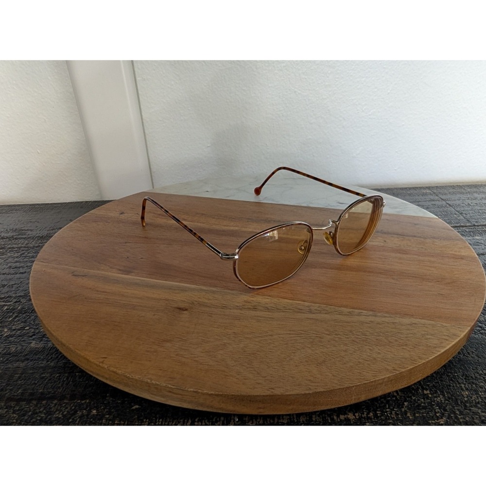 Vtg J Garcia Art In Eyewear Beehive Eyeglass Frames Gold Tort Saddle Frames Only